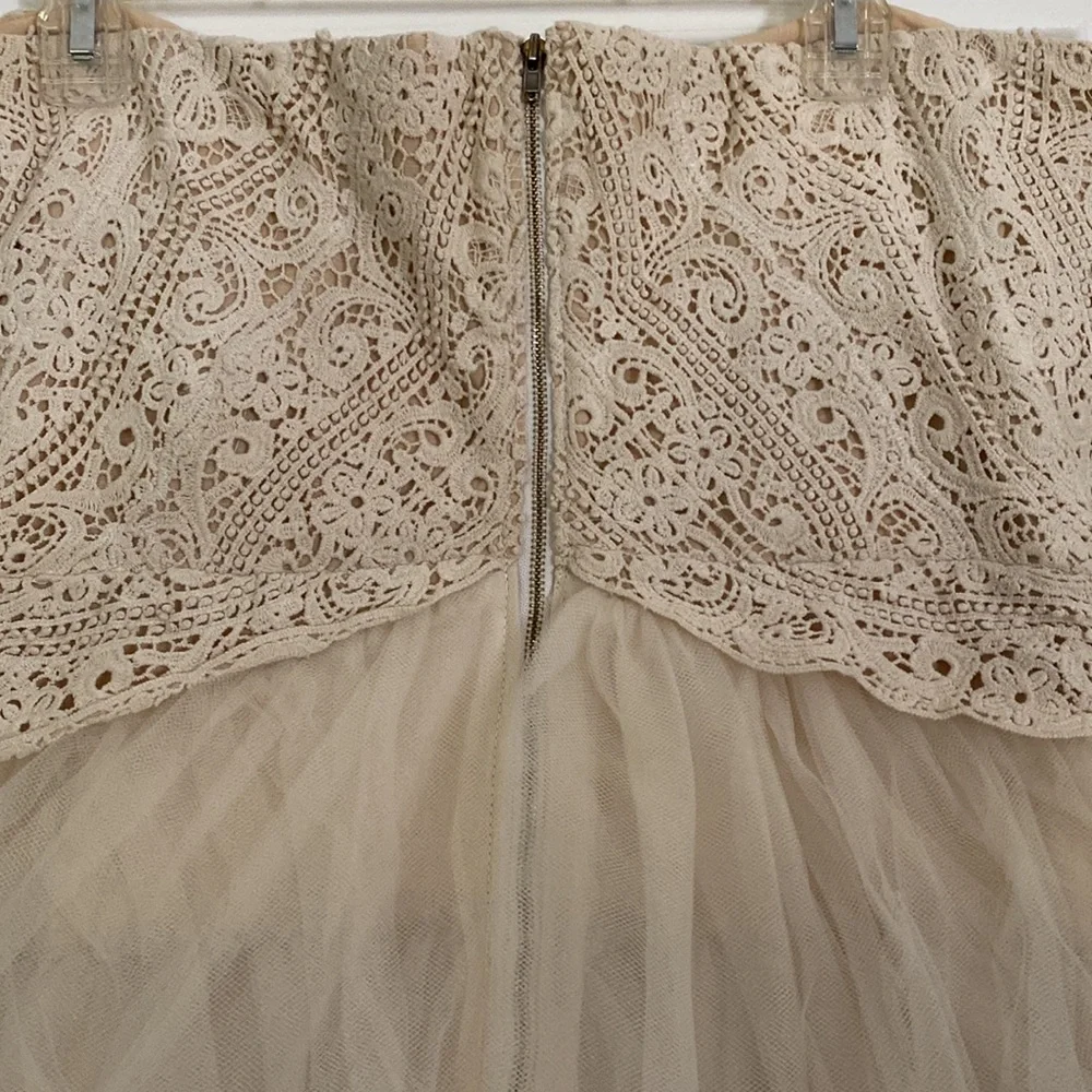 ✨HP✨ Allison Parris Vintage “Winter Wonderland” Ivory Tulle Dress Size 10 - Picture 3 of 6